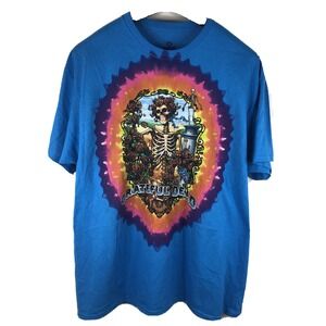 Grateful Dead Rainbow Bertha Tie-Dye - Liquid Blue Licensed T-Shirts 2XL NWOT